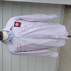 UNITOG x Texaco Patches VTG Snap Grey Plaid USA Cotton XL Mens Long Sleeve Shirt